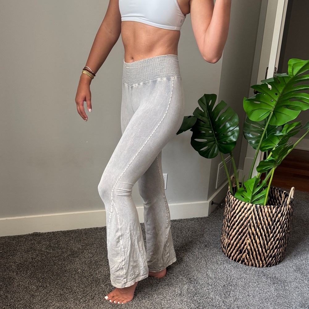 Women's Light Gray Flare Pants
